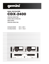Gemini CDX 2400 User manual