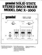 Gemini DAC X-1000 User manual