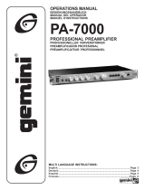 Gemini PA-7000 User manual