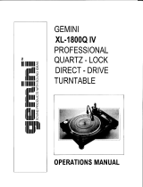 Gemini XL-1800Q IV User manual