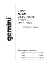 Gemini XL-500 User manual