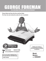 George Foreman GR0038W Champ User manual