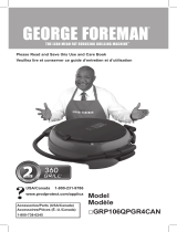 George Foreman GRP106QPGR4CAN User manual