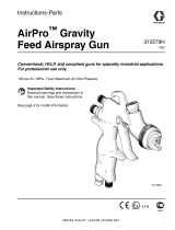 Graco 312579H AirPro Gravitty Feed Airspray Gun, Parts User manual
