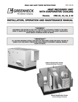 Greenheck Fan HRE-90 User manual