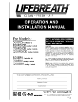 Lifebreath 1200FD User manual