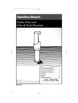 Hamilton Beach 80080 User manual