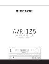 Harman Kardon AVR 125 User manual