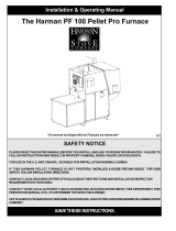 Harman Stove Company PF 100 User manual