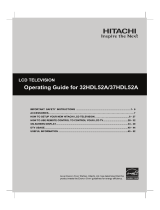 Hitachi 37HDL52 - LCD Direct View TV User manual