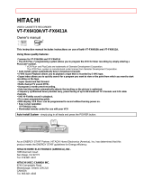 Hitachi VT-FX6410A User manual