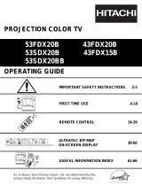 Hitachi 53SDX20B User manual