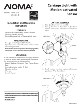 NOMA Carriage Light with Motion-activated 52-4473-6 User manual