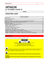 Hitachi 27MM20B User manual