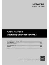 Hitachi 42HDF52 - 42" Plasma TV User manual