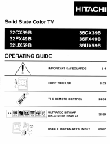 Hitachi 32UX59B User manual