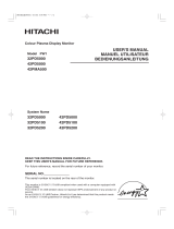 Hitachi 42PD5000 User manual
