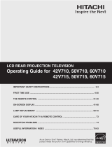Hitachi 42V715 - 42" Rear Projection TV User manual