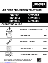 Hitachi 50V500E - LCD Projection TV User manual