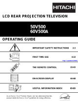 Hitachi 60v500 - 60" Rear Projection TV Owner's manual