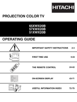 Hitachi 65XWX20B User manual