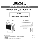 Hitachi RAC-S18CAK User manual
