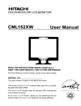 Hitachi CML152XW User manual
