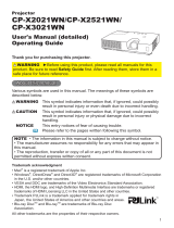 Hitachi CP-X2021WN User manual