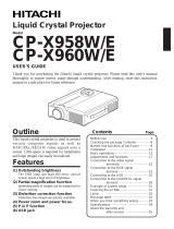 Hitachi CP-X960WE User manual