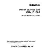 Hitachi CU-HD1000 User manual