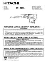 Hitachi DH 40FA User manual