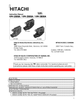 Hitachi VM-2800A User manual