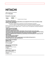 Hitachi VT-FX614A User manual