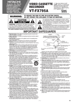 Hitachi VT-FX795A User manual