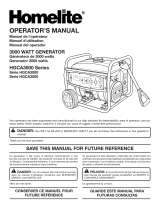 Homelite HGCA3000 Series User manual