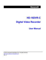 Honeywell HD-16DVR-C User manual