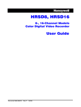 Honeywell HRSD8 User manual