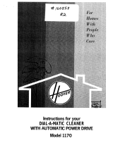 Hoover 1170 User manual