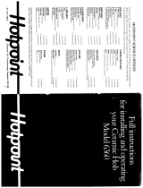 Hotpoint 6360 User manual