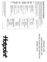 Hotpoint 6373 User manual