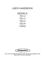Hotpoint TDL12 User manual