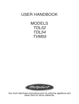 Hotpoint TDL52 User manual