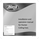 Hunter Fan 42625-01 User manual