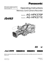 Panasonic AG-HPX371E User manual