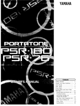 Yamaha PSR-180 User manual
