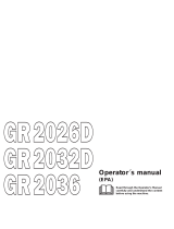 Jonsered GR 2026D User manual