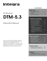 Integra DTM-5.3 User manual