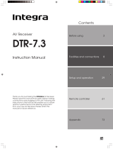Integra DTR-7.3 User manual