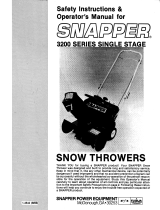 Snapper SAFETY INSTRUCTIONS & OPERATOR'S MANUAL FOR SNAPPER 3200 SERIES SINGLE STAGE SNOWTHROWERS User manual