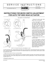 Keating Of Chicago Macro Switch Adjustment For Auto Top Side Head Actuator User manual